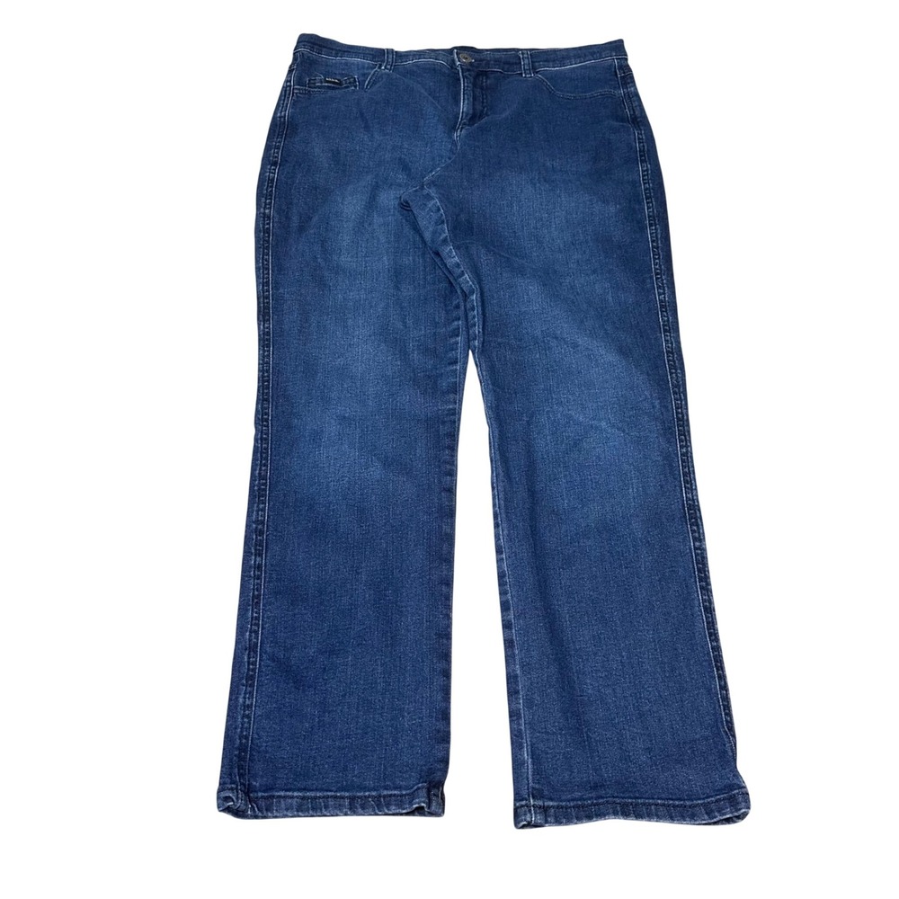 Kuhl Women 14 Reg Blue Indigo Straight Leg Jeans Internal Drawstring Outdoor